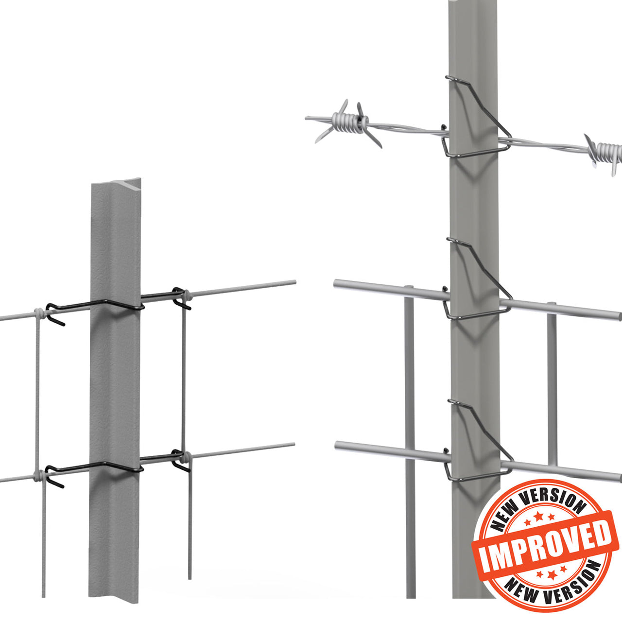 Spring Wire Clips for T-Posts | Barbed Wire & Livestock Panels | LockJawz