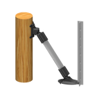 End Lind Brace Wood BLACK (One Side)