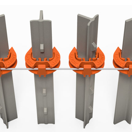 LockJawz Electric Fence T Post Insulators - Orange (T-360)