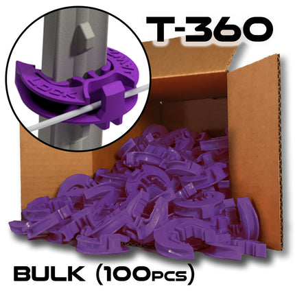 LockJawz (Bulk) Electric Fence T Post Insulators - Purple (T-360)