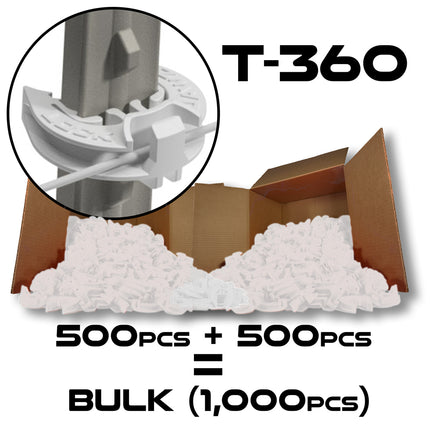 LockJawz (Bulk) Electric Fence T Post Insulators - White (T-360)