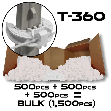 LockJawz (Bulk) Electric Fence T Post Insulators - White (T-360)