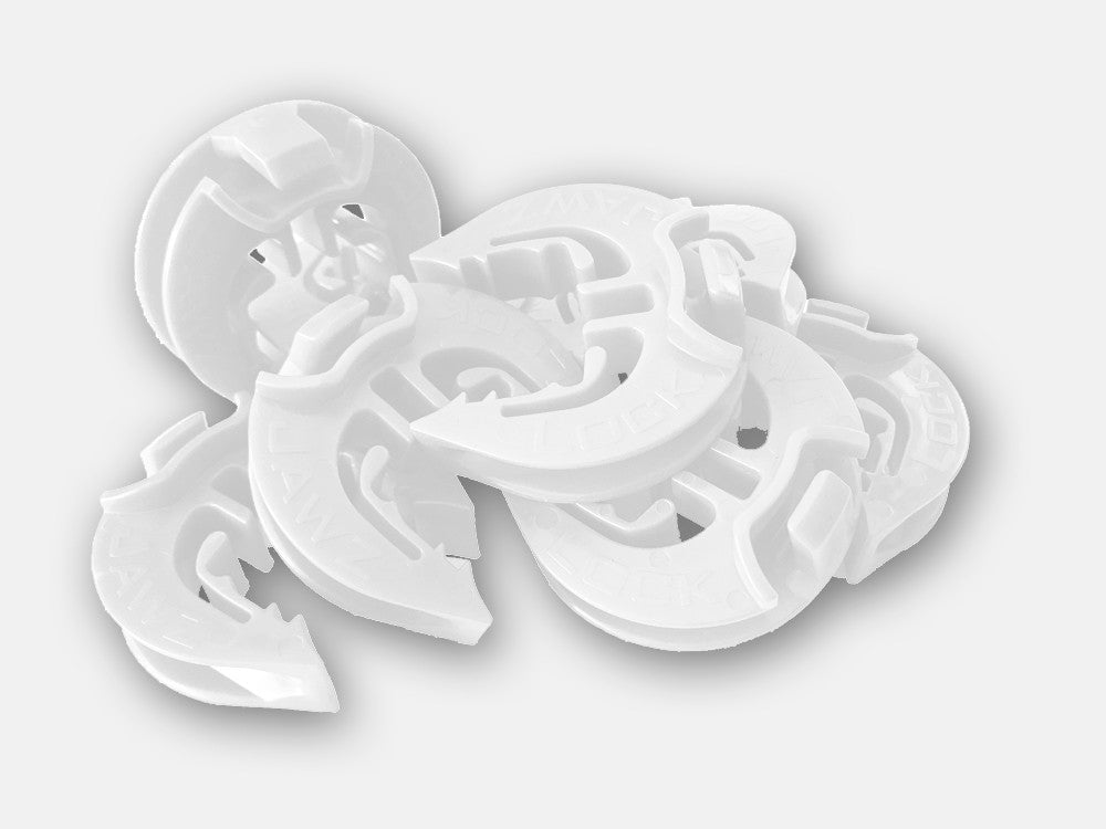 LockJawz T360 Electric Fence T Post Insulator in White(BULK)