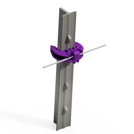 LockJawz (25/pk) Electric Fence T Post Insulators - Purple (T-360)