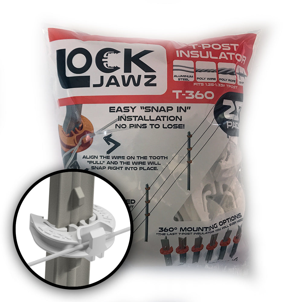T-360 Universal T-Post Electric Fence Insulators | Made in USA